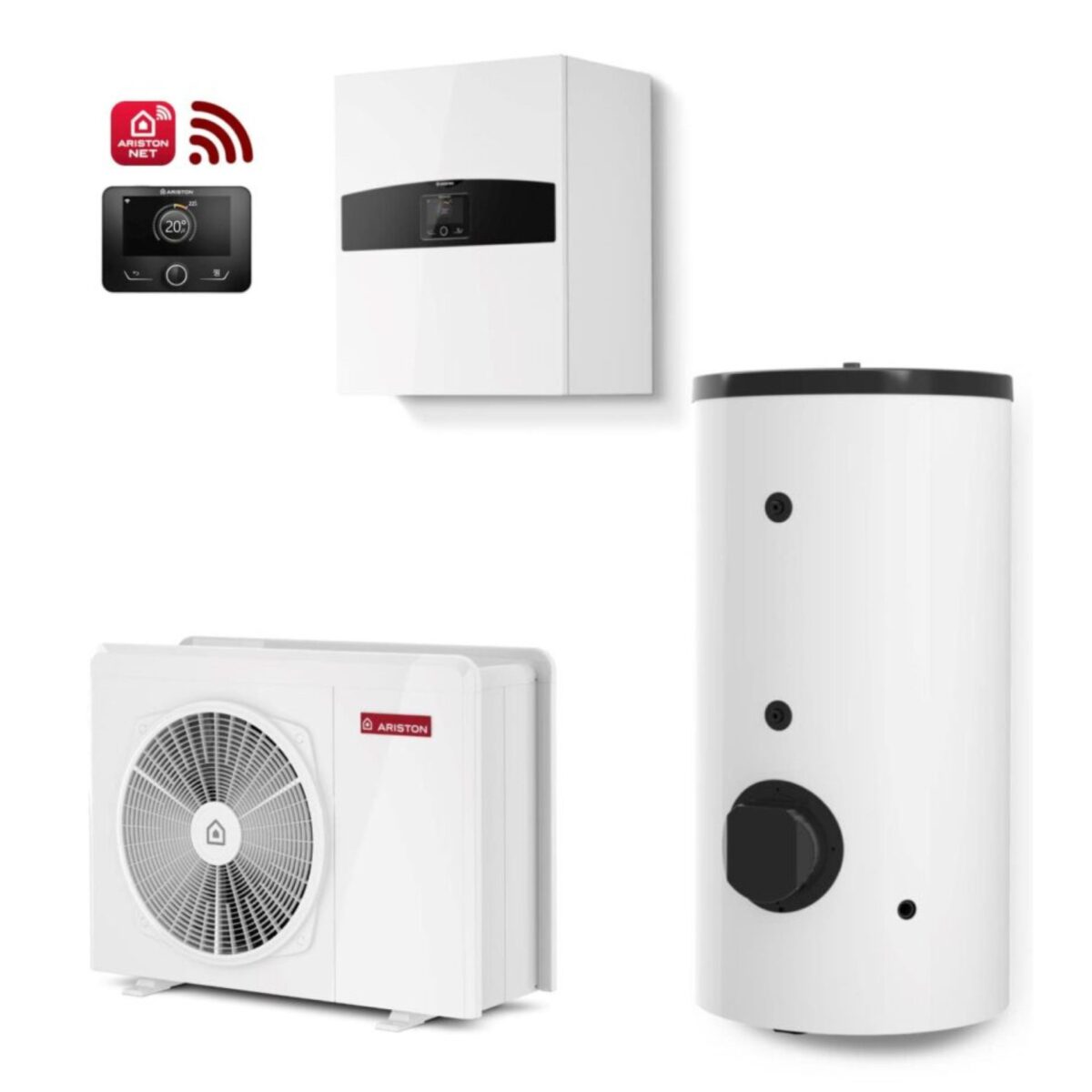 Ariston Nimbus Flex 50 7.57kw šilumos Siurblys Su Išoriniu Vandens šildytuvu