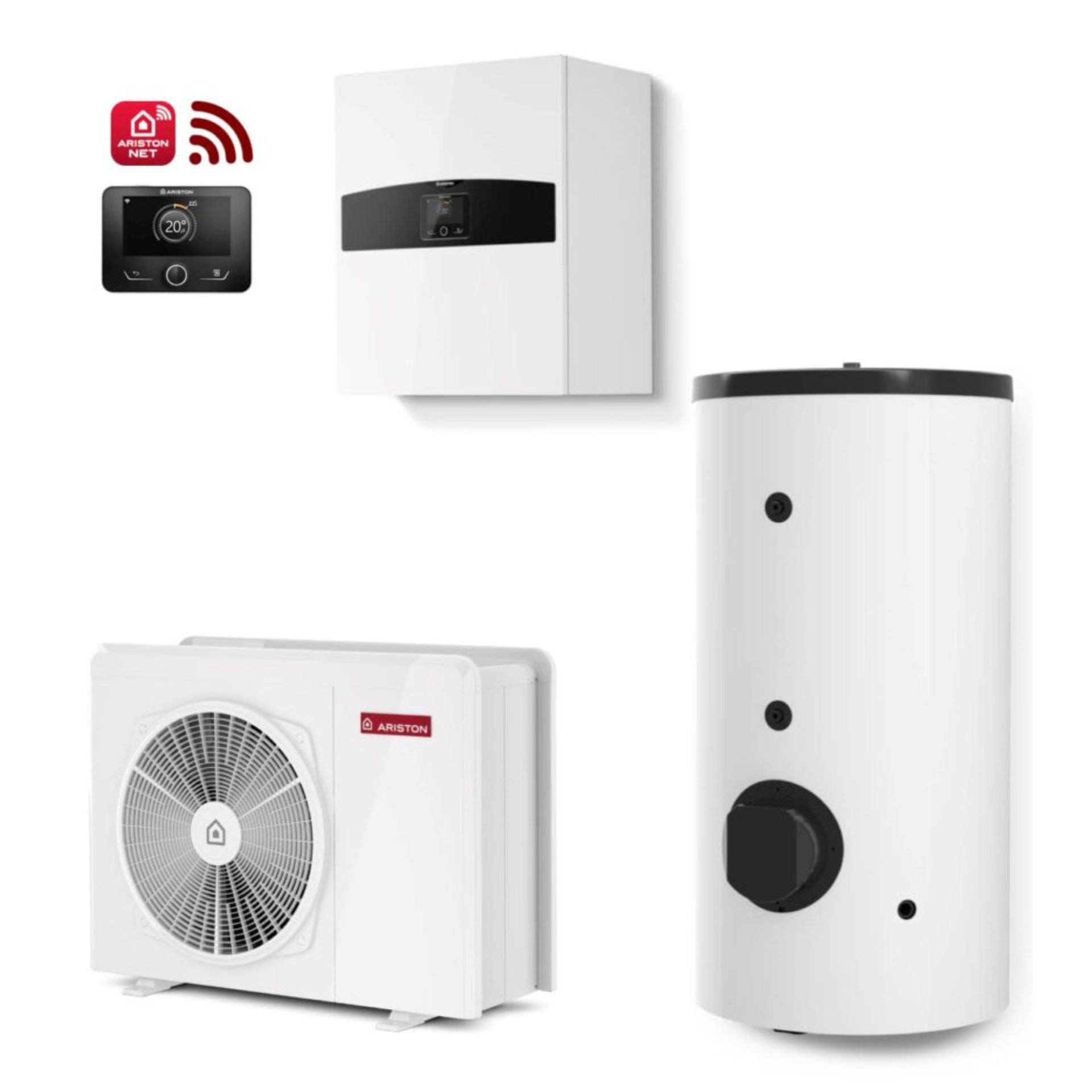 Ariston Nimbus Flex 50 7.57kw šilumos Siurblys Su Išoriniu Vandens šildytuvu