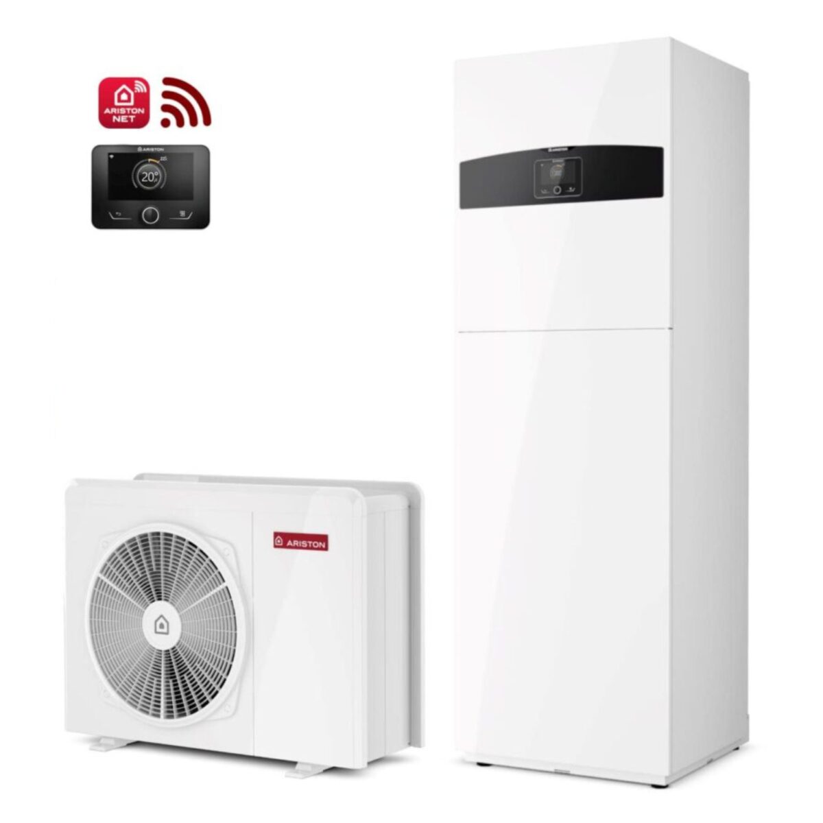 Ariston Nimbus Compact 50 7.57kw Silumos Siurblys Su Integruotu Vandens Sildytuvu 1200x1200
